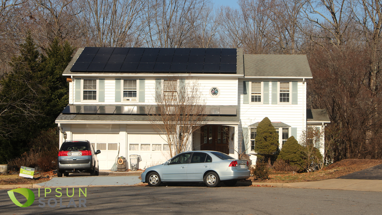 在弗吉尼亚州的家庭前太阳能